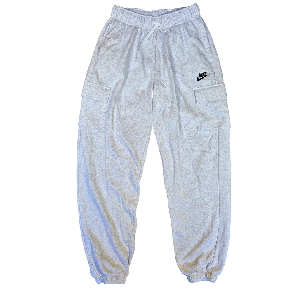Nike Womens Cargo Sweatpants Heather Fleece Joggers XS DQ5196-050 Athleisure